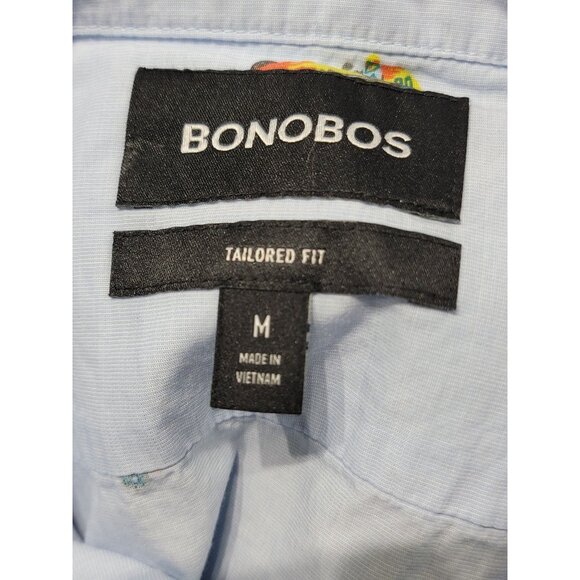 Bonobos Mens Tailored Fit Long Sleeve Button-Down Shirt With Embroidered Cars - Picture 3 of 4